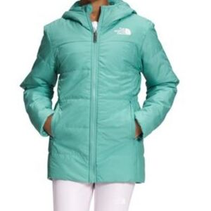 The North Face Girls' Reversible Mossbud Parka - Mint Green